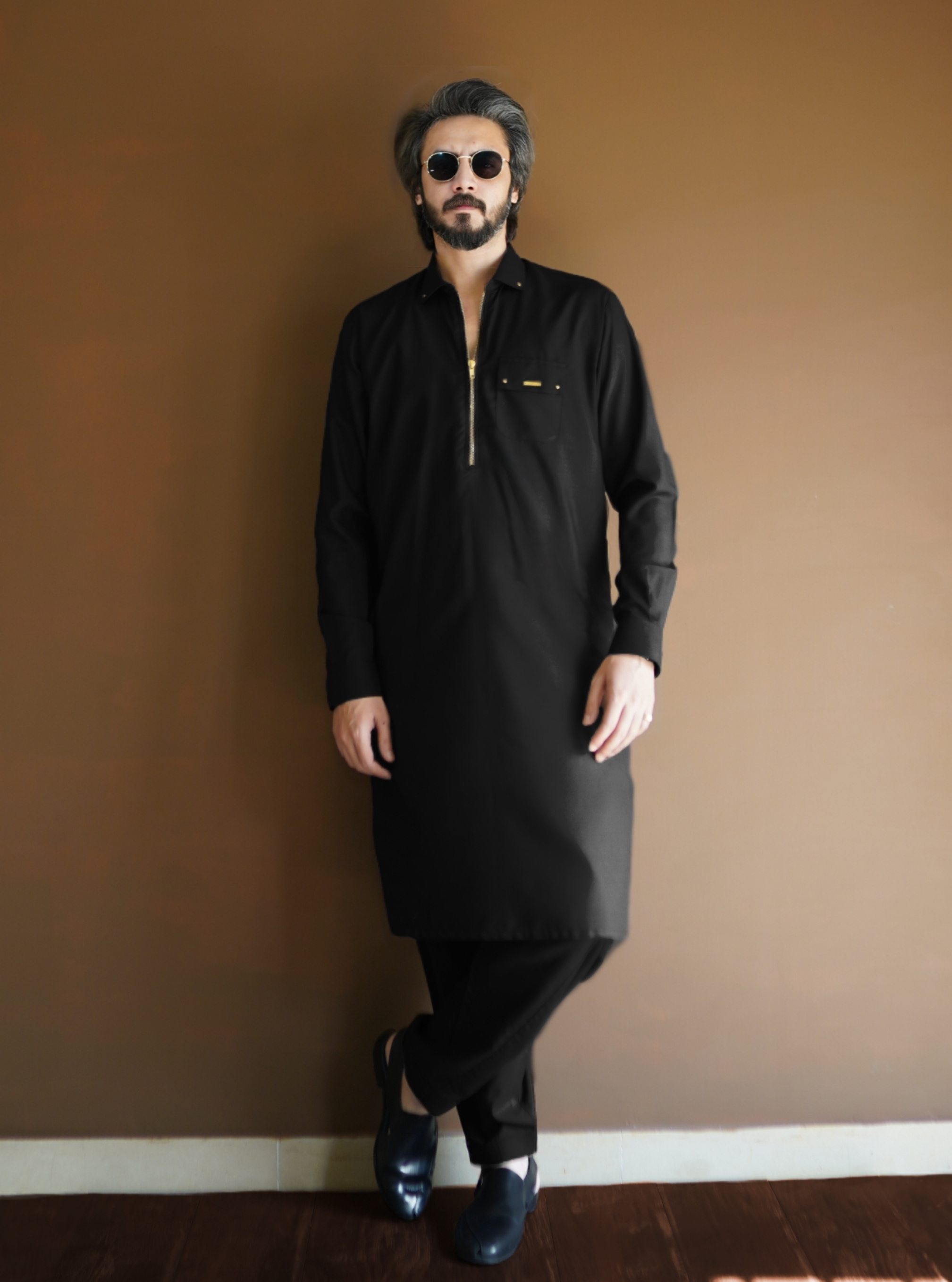 Midnight Black Kameez Shalwar