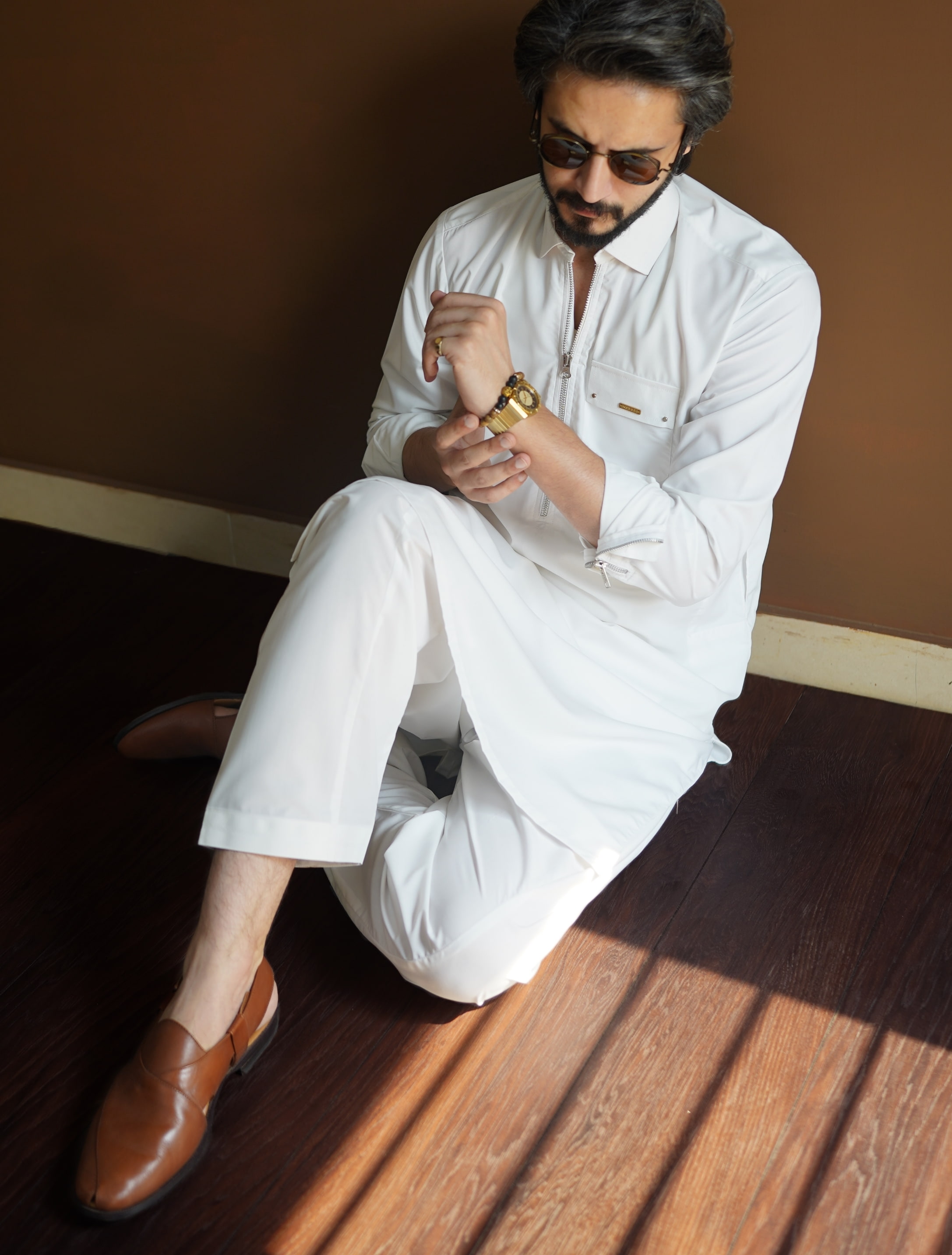 Ivory White Kameez Shalwar