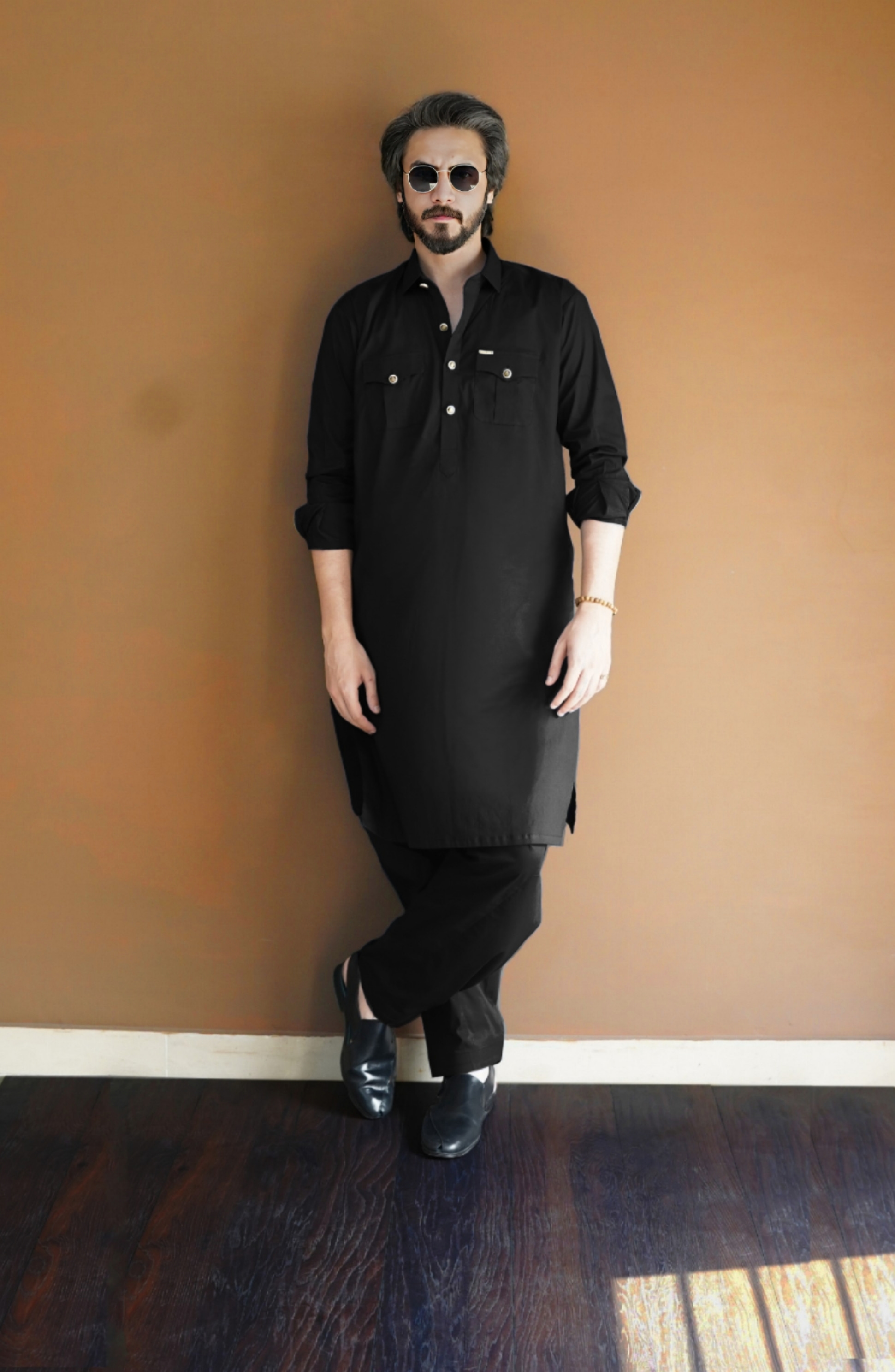 Coal Black Kameez Shalwar