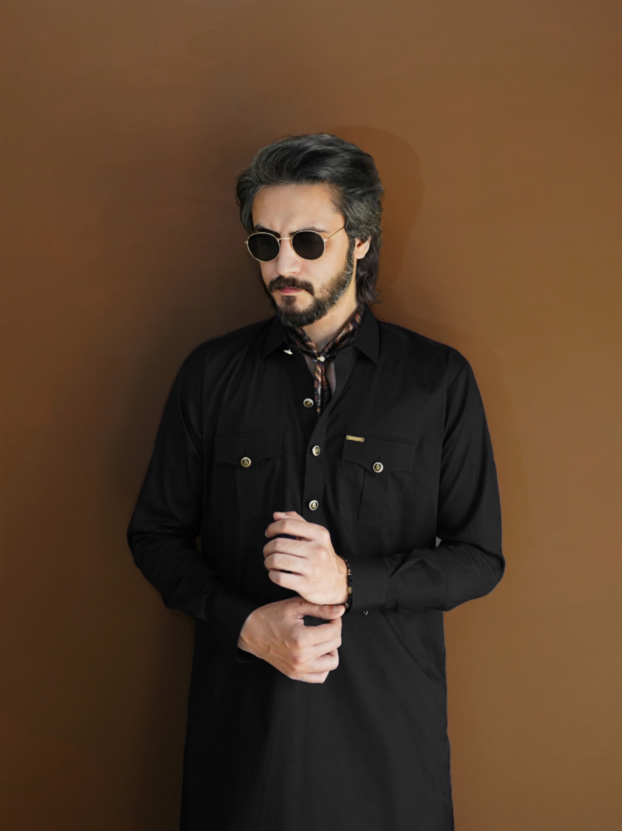 Coal Black Kameez Shalwar